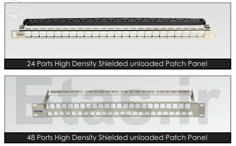 پچ پنل Cat6 شیلد یونیکام Unicom Category 6 High Density Shielded Patch Panel, UC-PNL6-HS